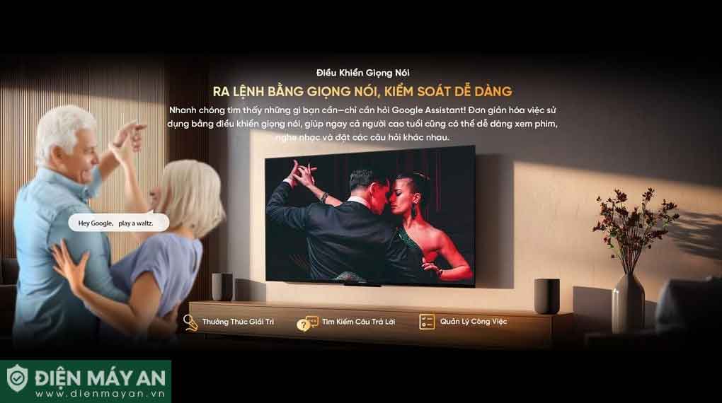 Google Tivi QLED Coocaa AI 4K 65 inch 65Y84